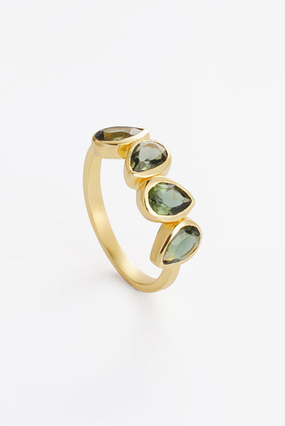 Amelia & Abigale Ring Stack - Green