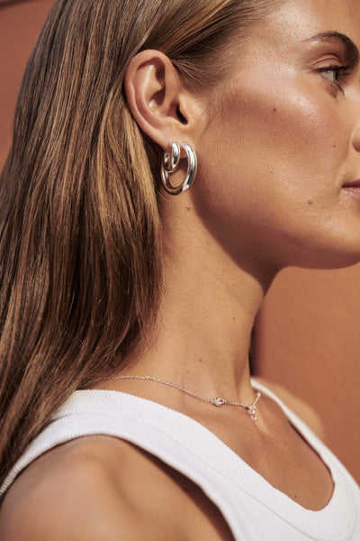 Lina Hoop Stack - Silver