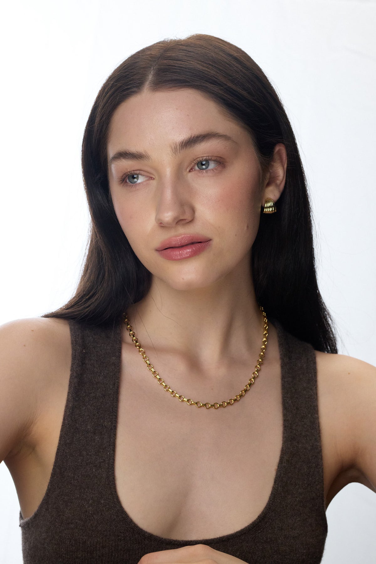 Gold Sasha Hoop - Medium / Gold — Zafino Australia (2 of 6)