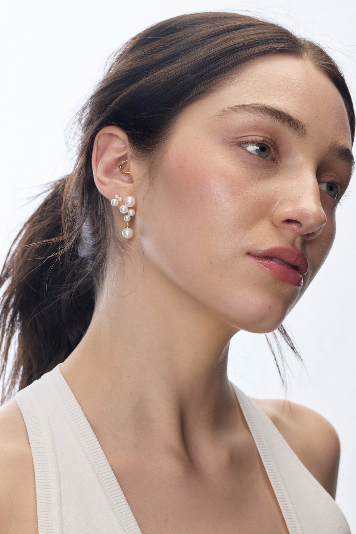 Gold Luna Pearl Earring — Zafino Australia (2 of 5)