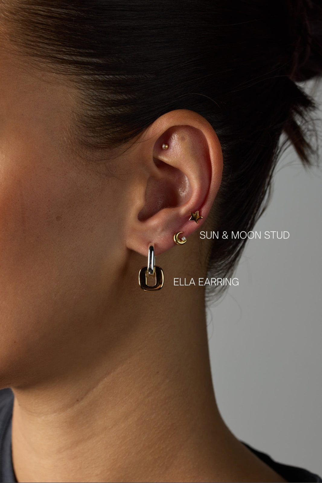 Gold Ella Earring - Gold/Silver — Zafino Australia (2 of 7)
