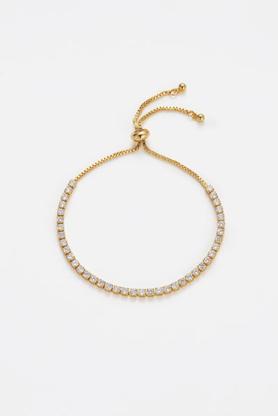 Nikki Tennis Bracelet - Gold