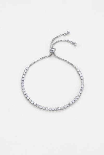 Nikki Tennis Bracelet - Silver