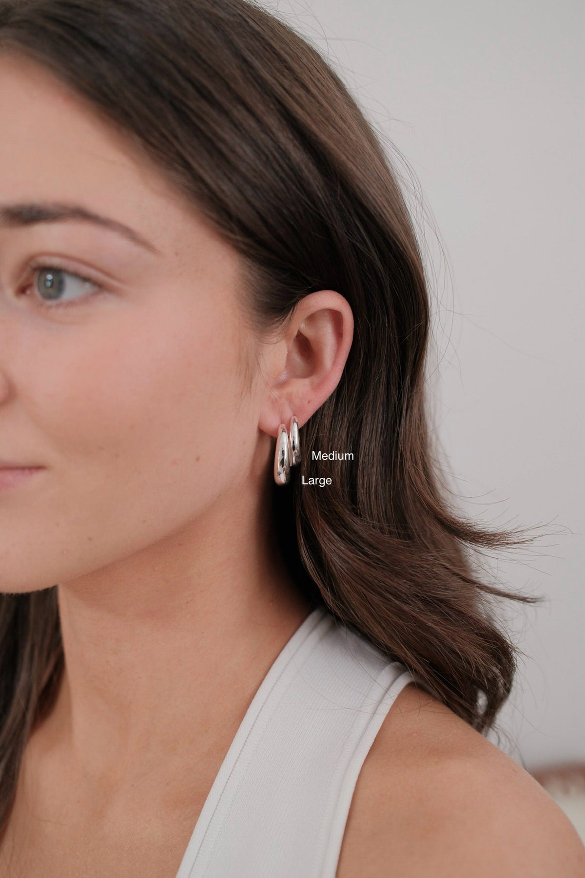 Silver Cleo Hoop Large — Zafino Australia (2 of 5)