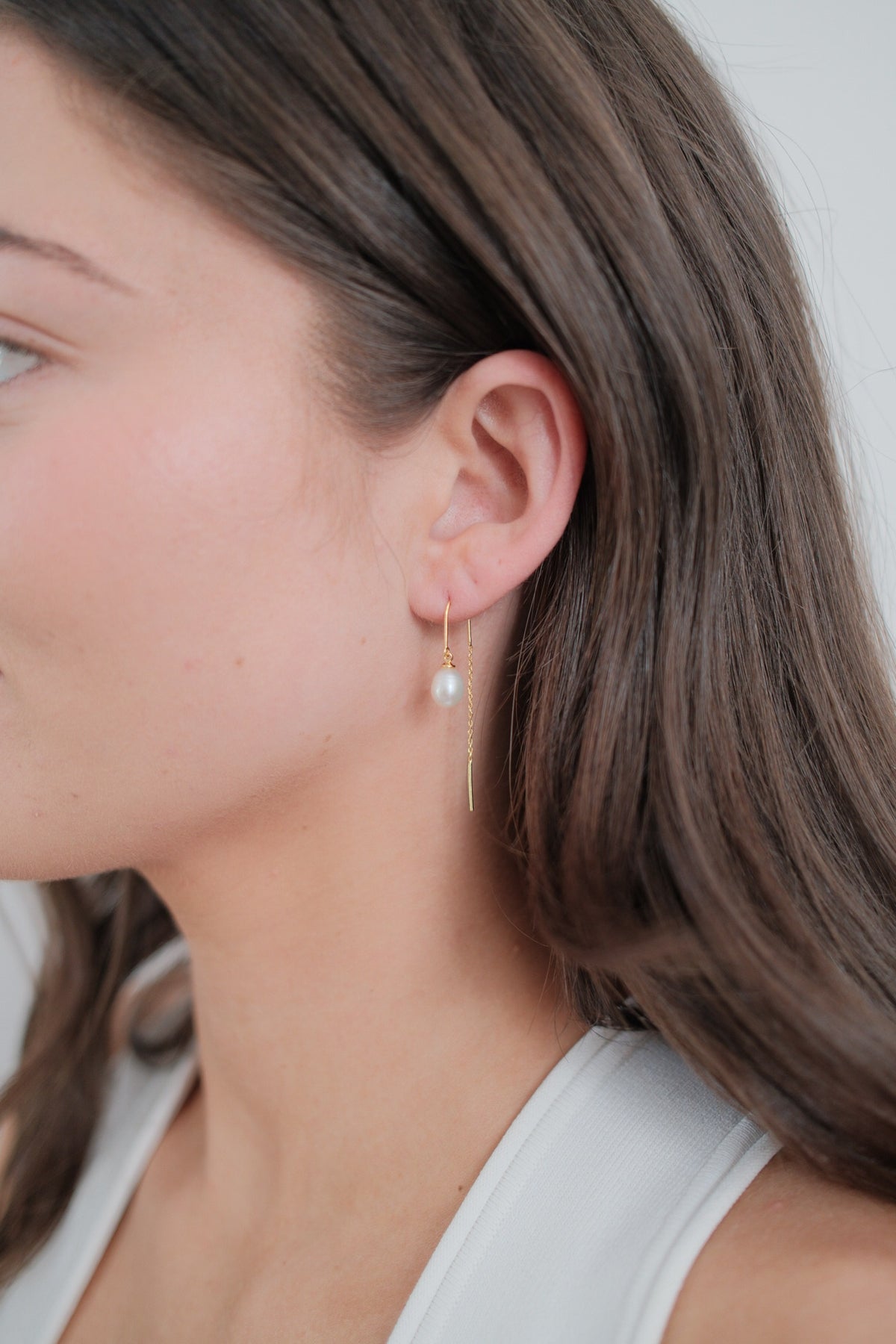 Gold Talia Thread Earring — Zafino Australia (2 of 5)