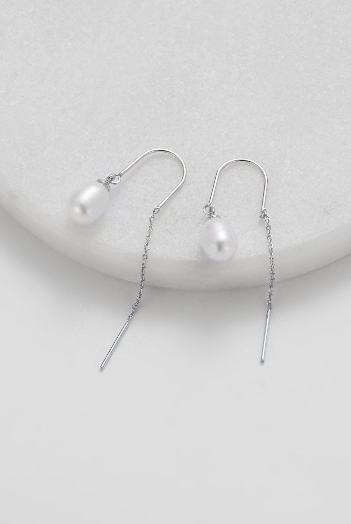 Silver Talia Thread Earring — Zafino Australia (3 of 5)
