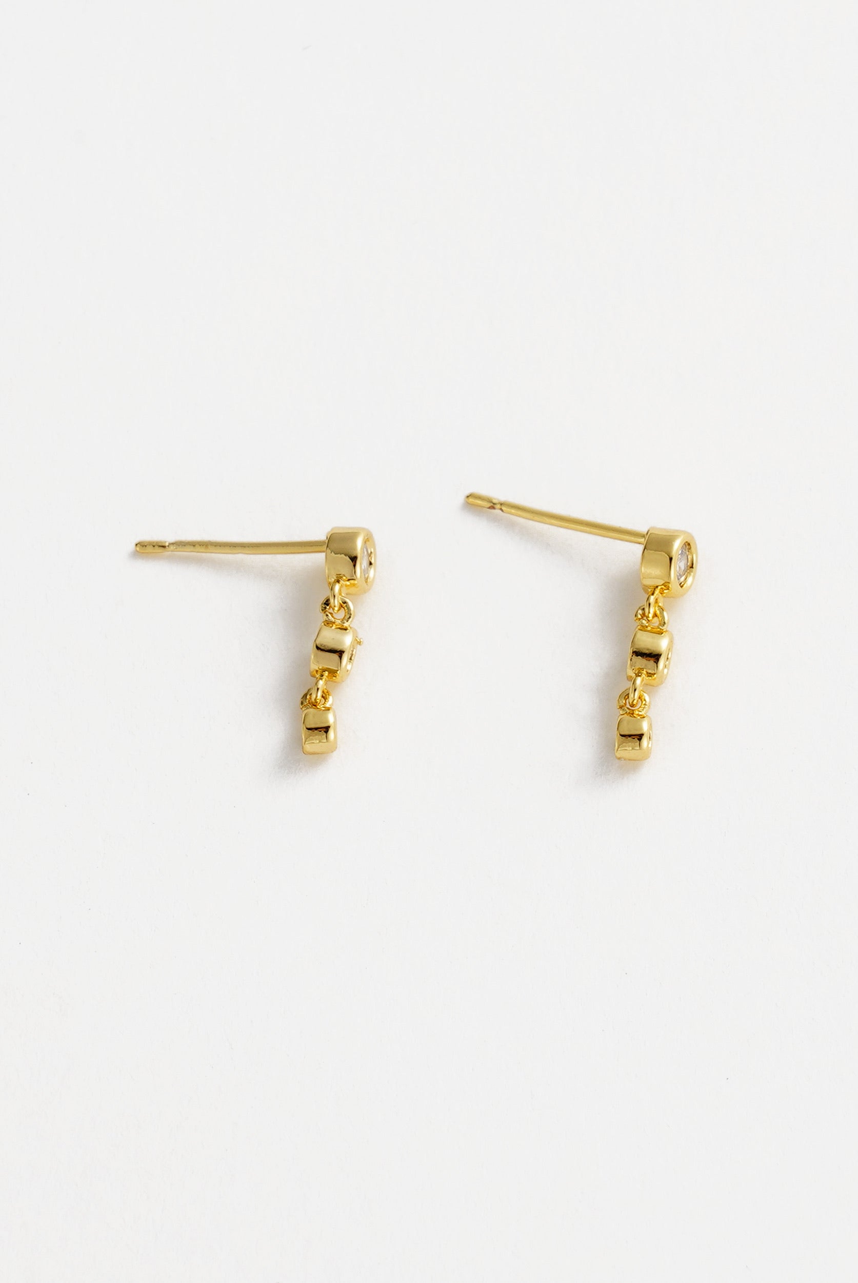 Gold Abby Earring - Clear / Gold — Zafino Australia (3 of 4)