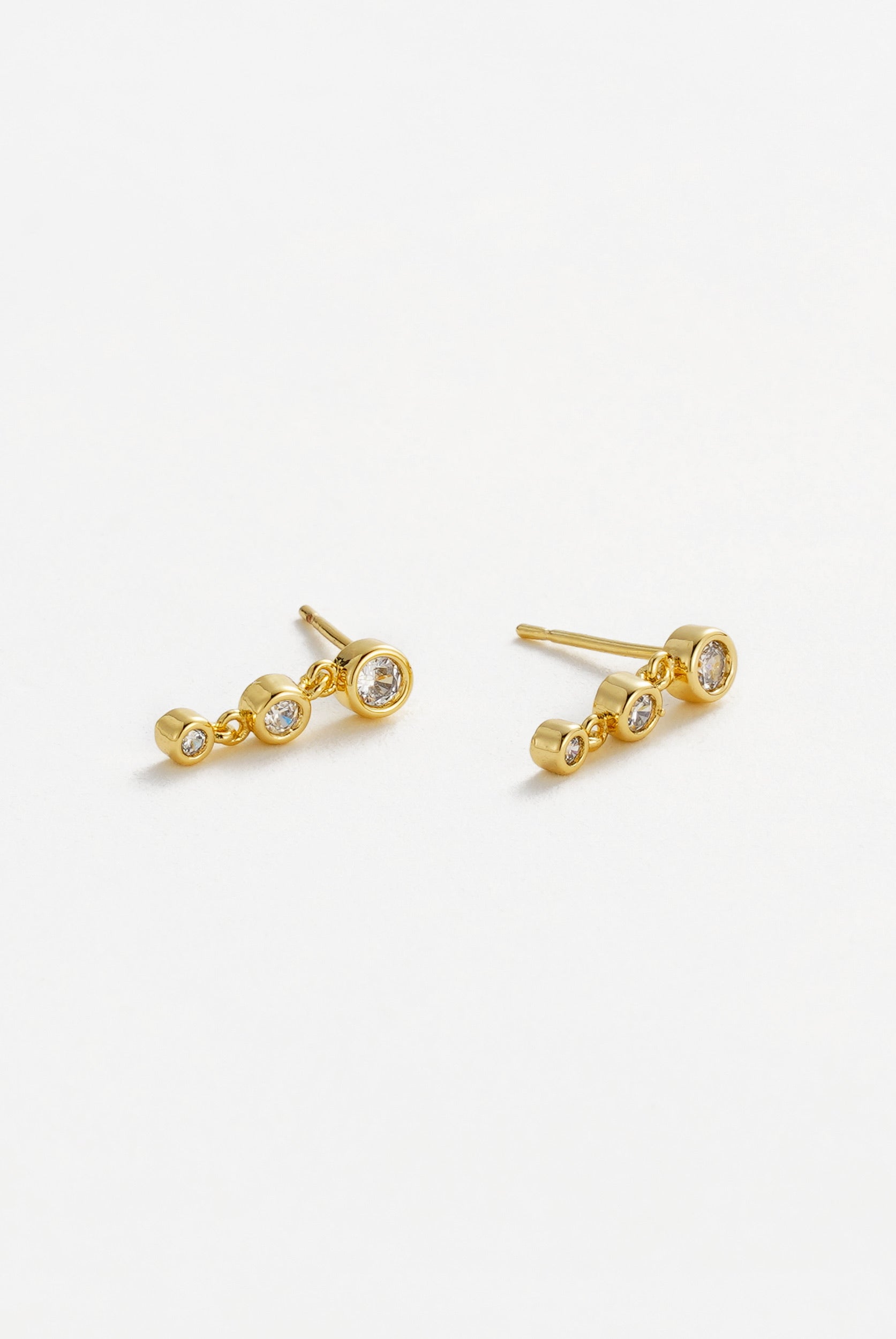 Gold Abby Earring - Clear / Gold — Zafino Australia (4 of 4)