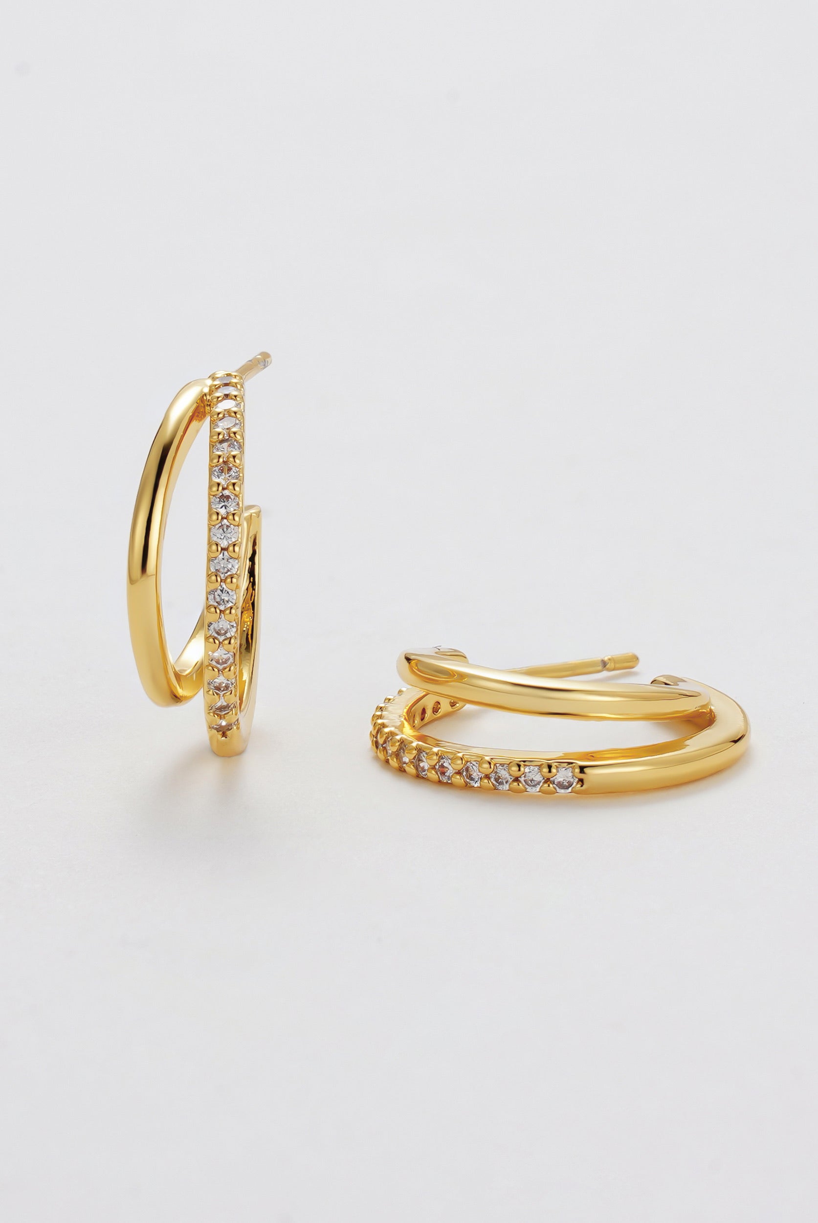 Gold Celeste Hoop - Clear / Gold — Zafino Australia (5 of 5)