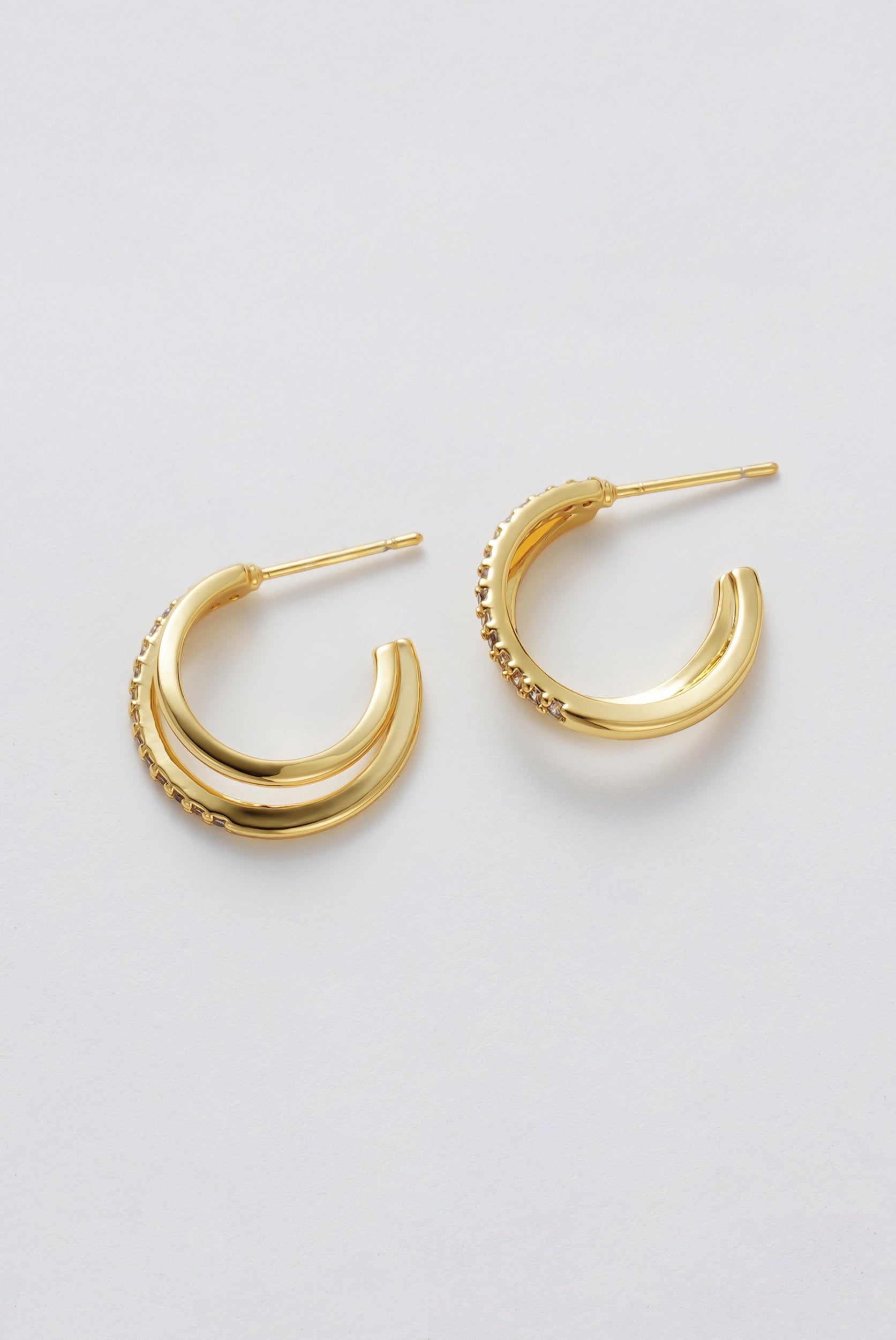 Gold Celeste Hoop - Clear / Gold — Zafino Australia (3 of 5)