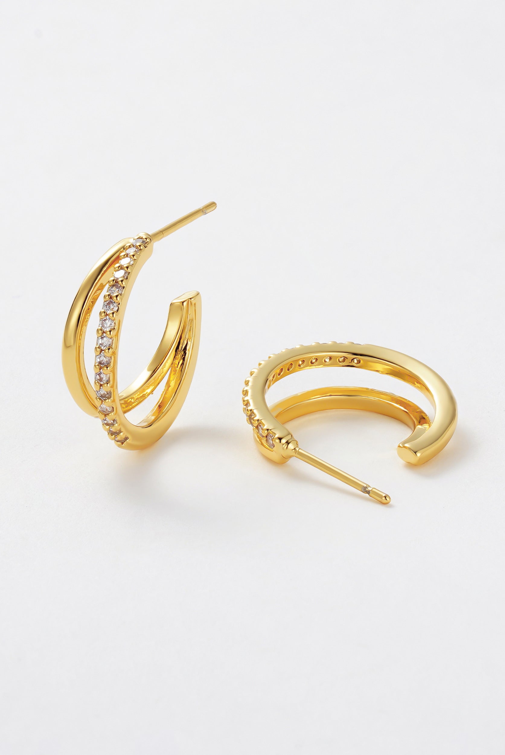 Gold Celeste Hoop - Clear / Gold — Zafino Australia (1 of 5)
