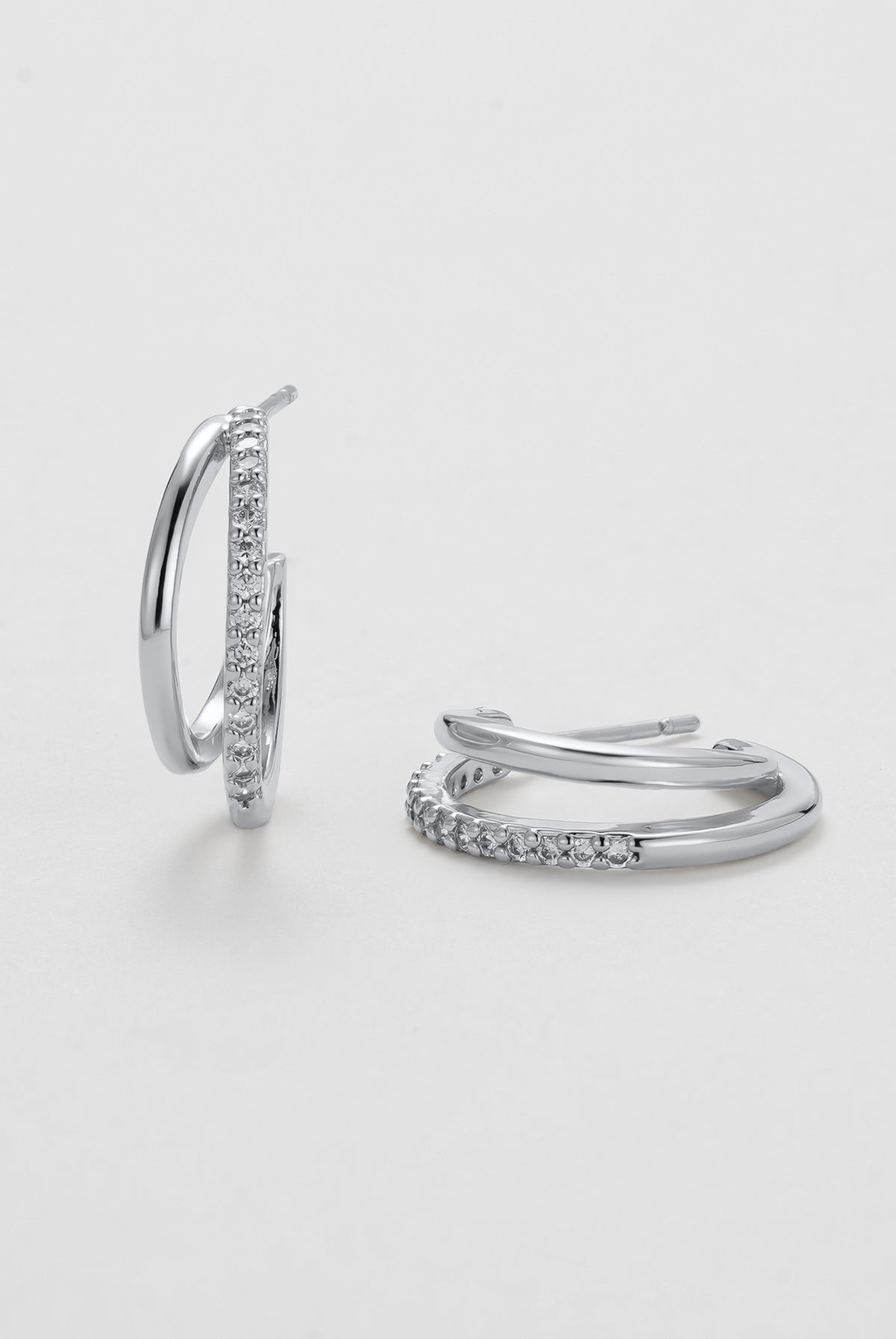 Silver Celeste Hoop - Clear / Silver — Zafino Australia (6 of 6)