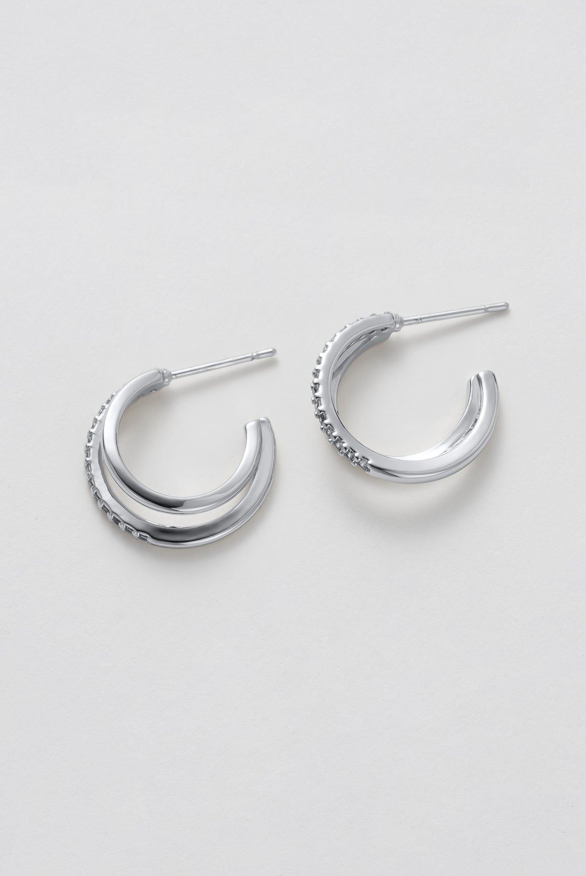 Silver Celeste Hoop - Clear / Silver — Zafino Australia (3 of 6)