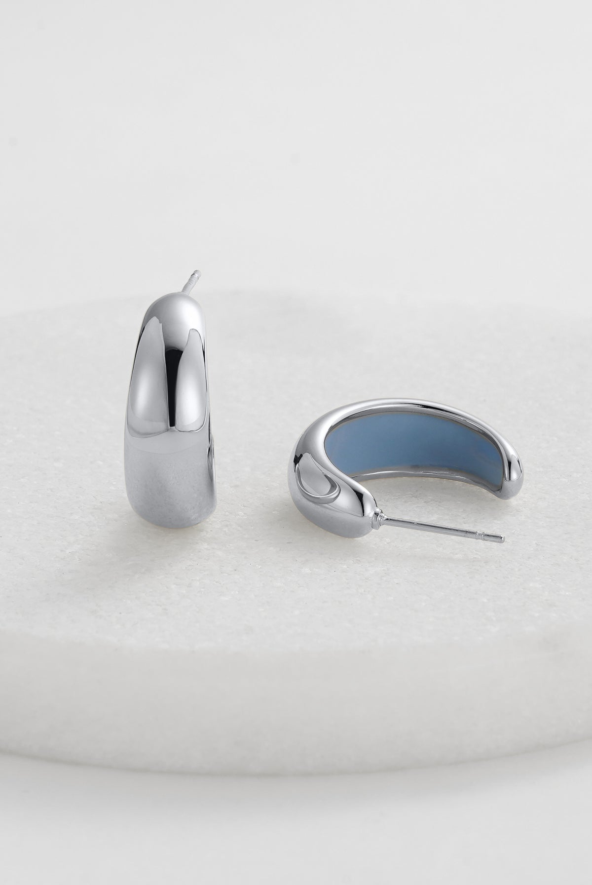 Silver Mindi Hoop Blue/Silver — Zafino Australia (5 of 5)