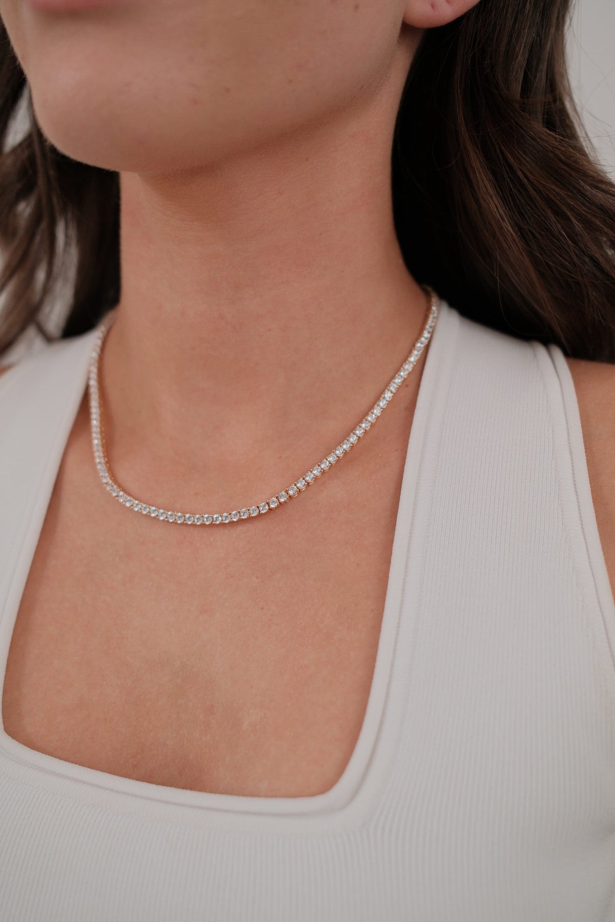 Gold Dani Tennis Necklace — Zafino Australia (2 of 6)