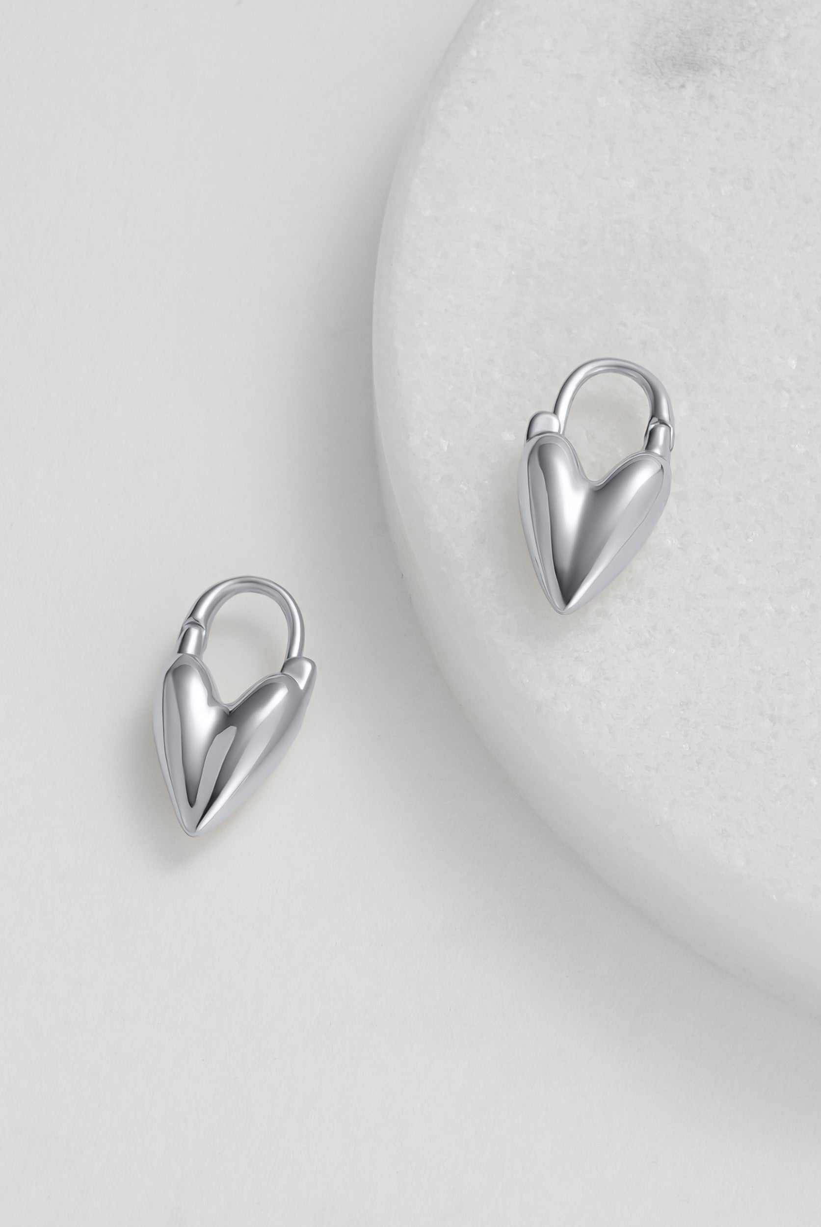Silver Jess Heart Hoop — Zafino Australia (4 of 5)