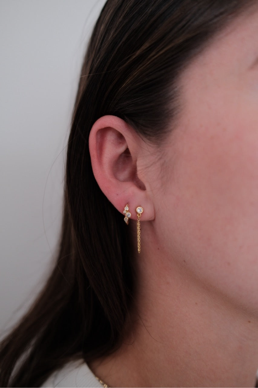 Gold Crystal Chain Wrap Earring — Zafino Australia (2 of 5)