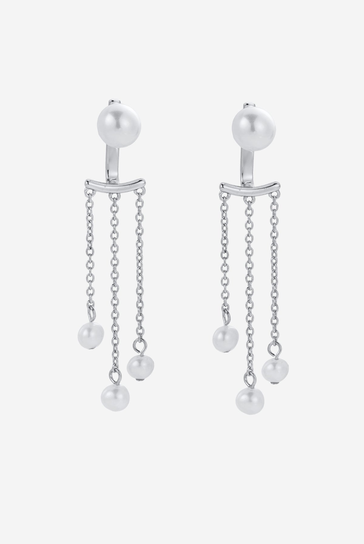 Silver Elise Pearl Earring — Zafino Australia (1 of 5)