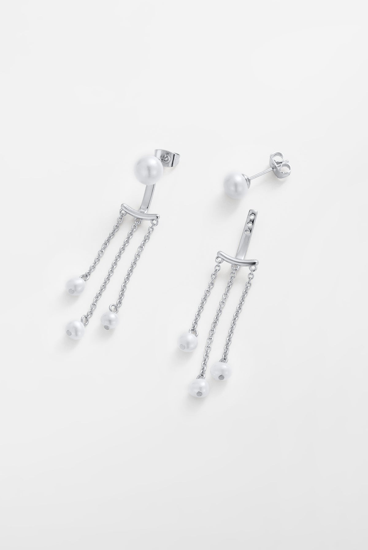 Silver Elise Pearl Earring — Zafino Australia (5 of 5)
