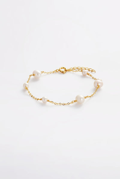 Luna Pearl Bracelet - Gold