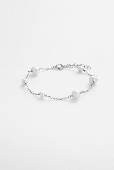Luna Pearl Bracelet - Silver