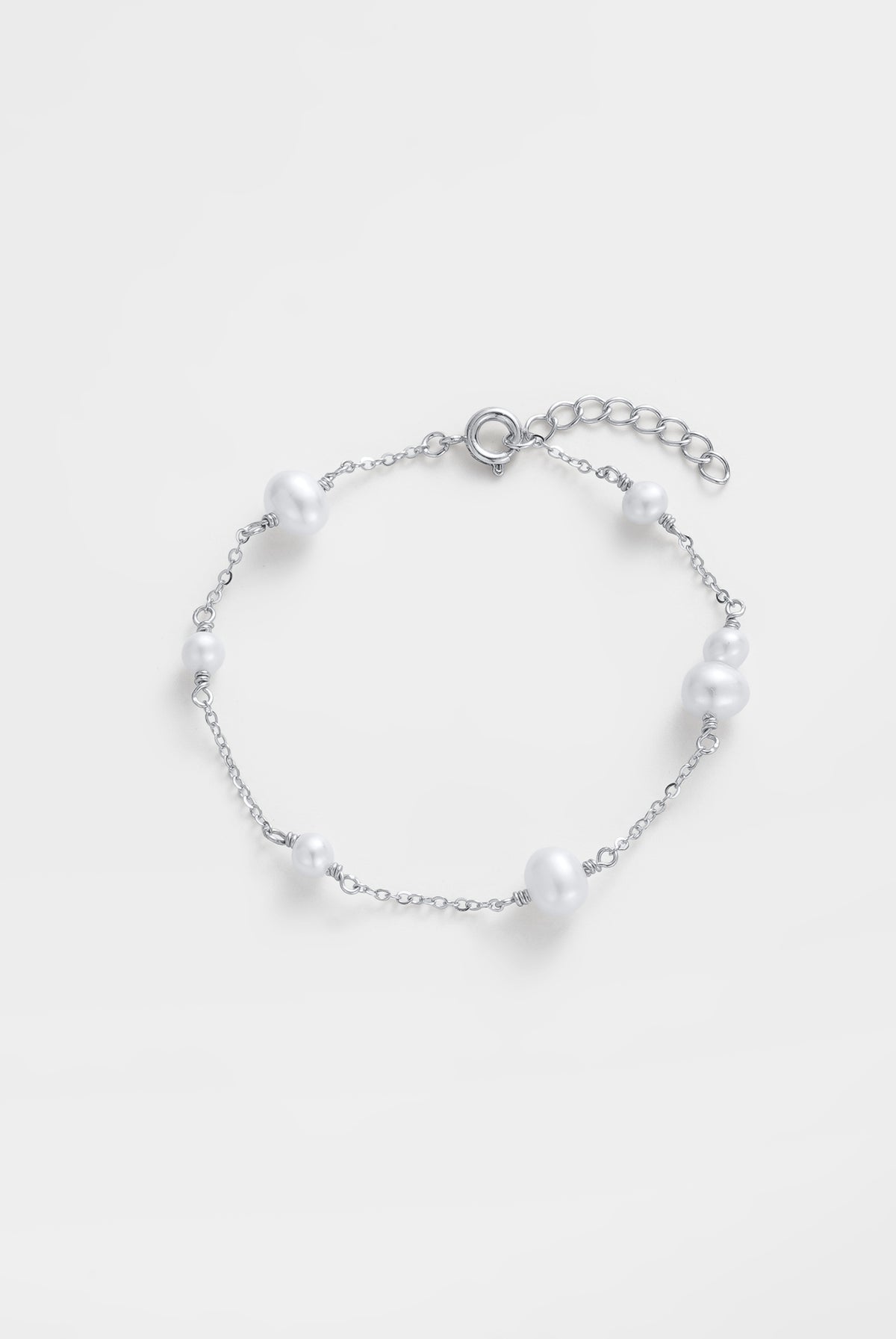 Silver Luna Pearl Bracelet — Zafino Australia (4 of 4)