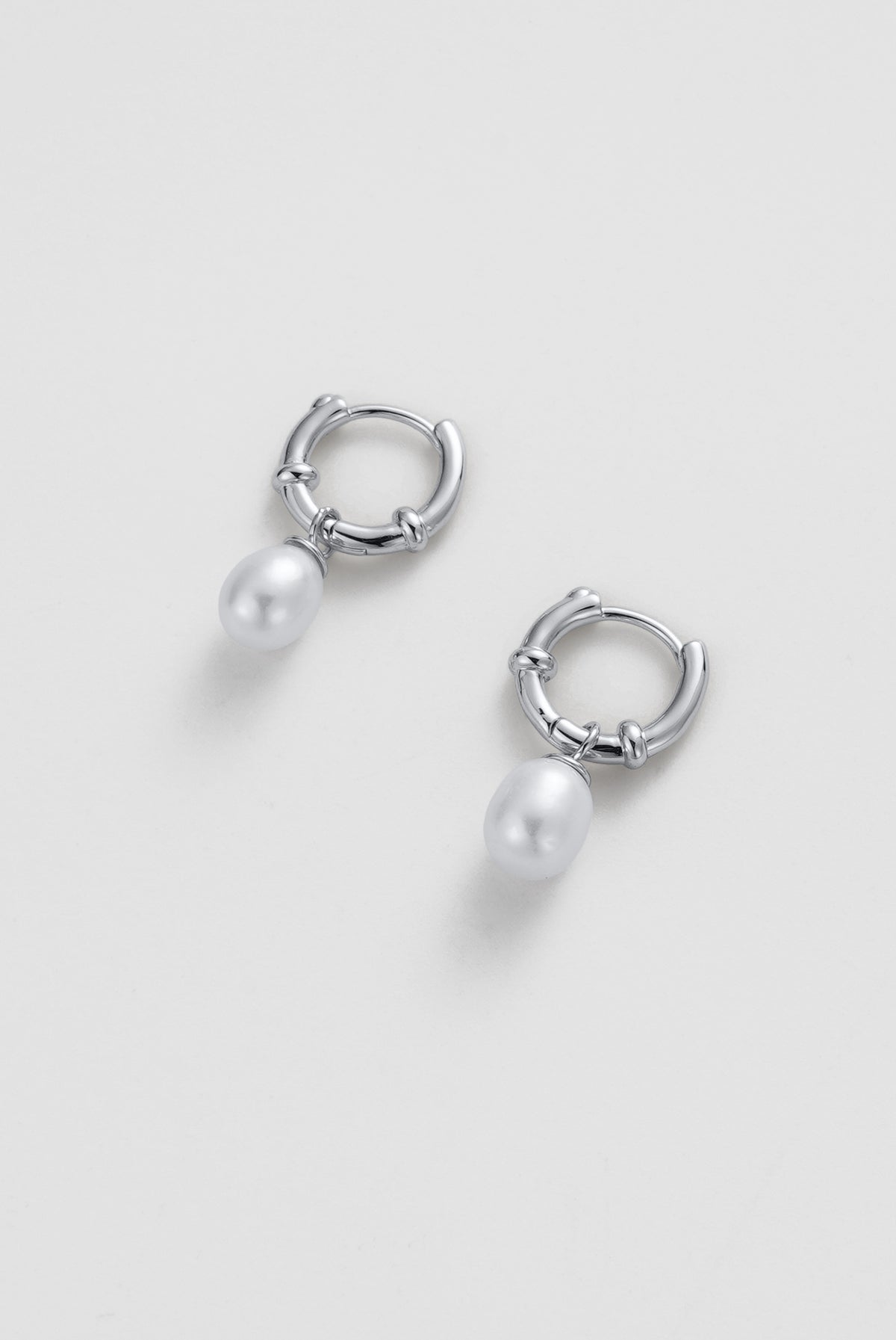 Silver Tessa Pearl Hoop — Zafino Australia (6 of 6)