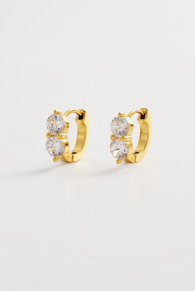 Lulu & Zoe Huggie Stack - Gold