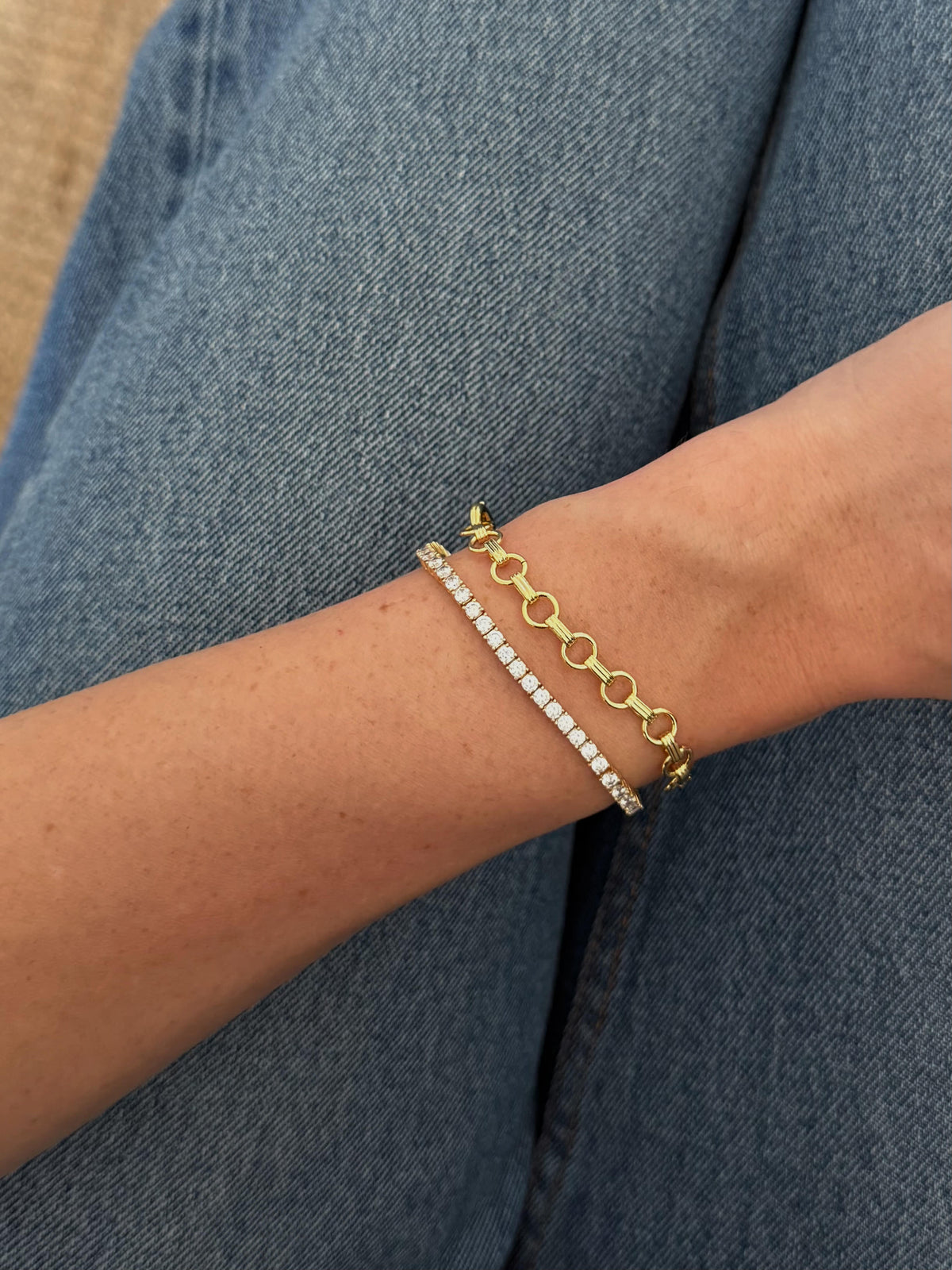 Dani Tennis Bracelet - Gold