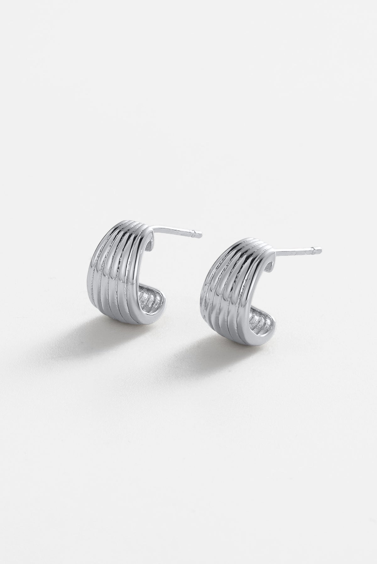 Silver Sasha Hoop - Small / Silver — Zafino Australia (4 of 4)