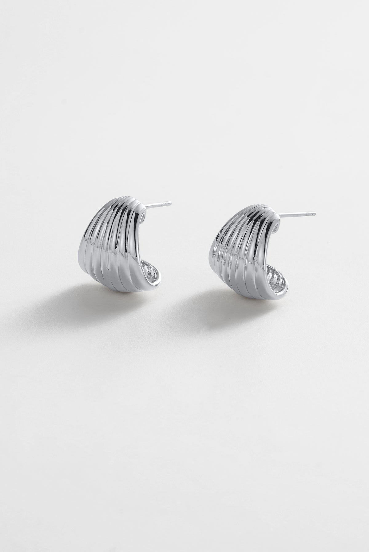 Silver Sasha Hoop - Medium / Silver — Zafino Australia (6 of 6)