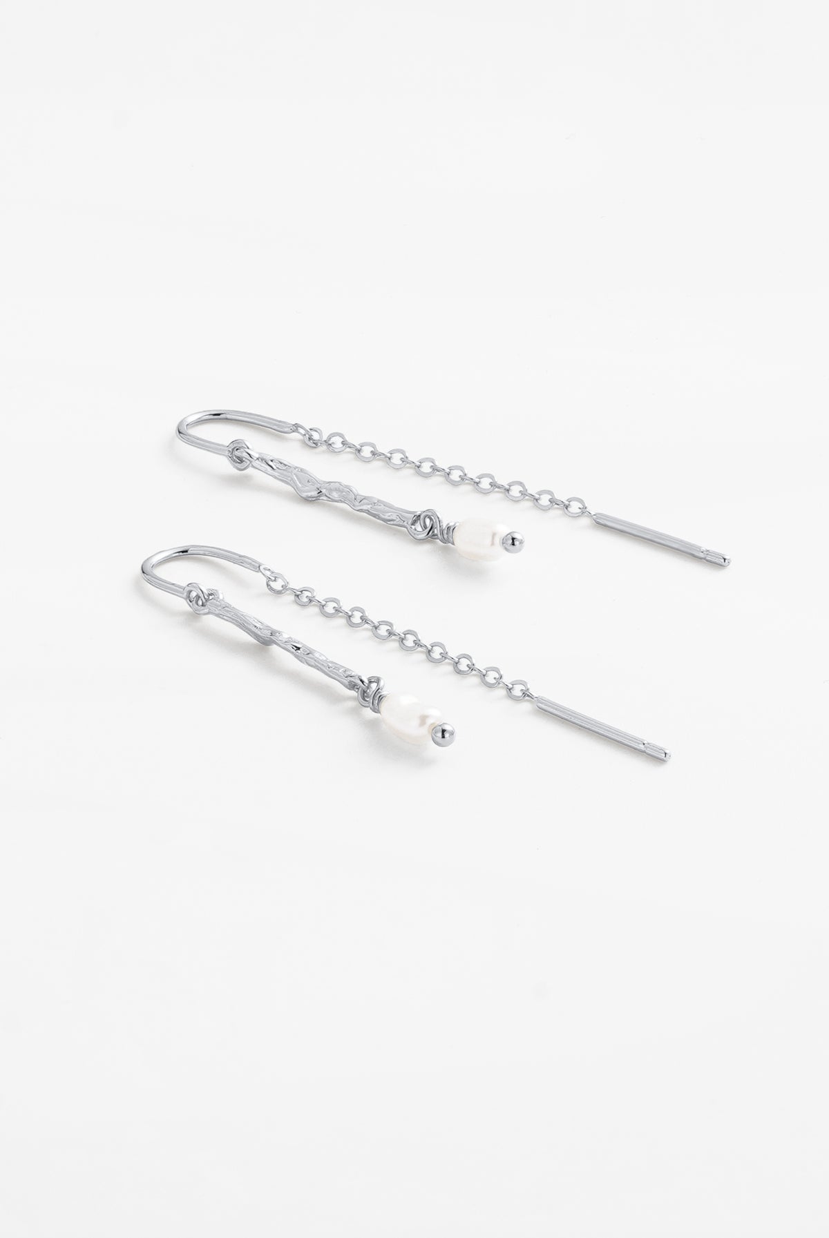 Alessia Thread Earring - Silver