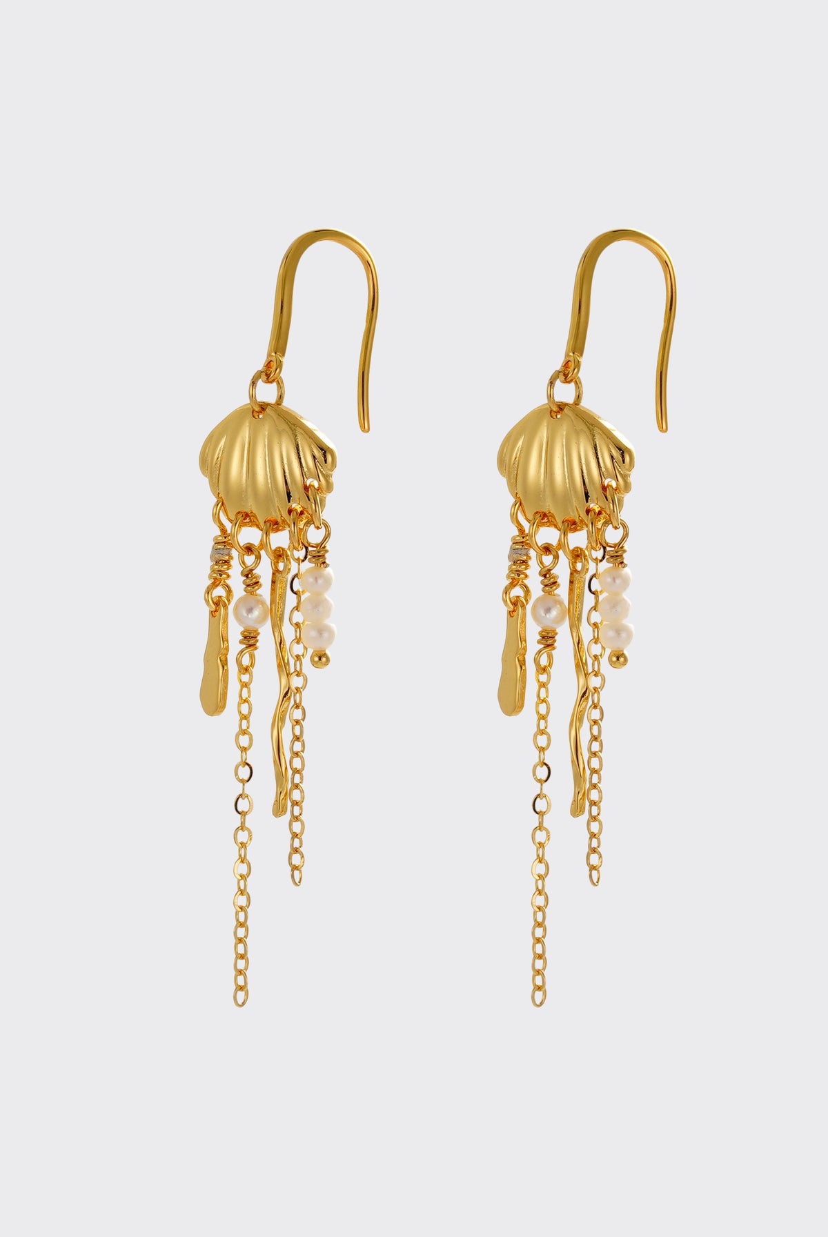 Amara Necklace & Goldie Long Drop Stack - Gold