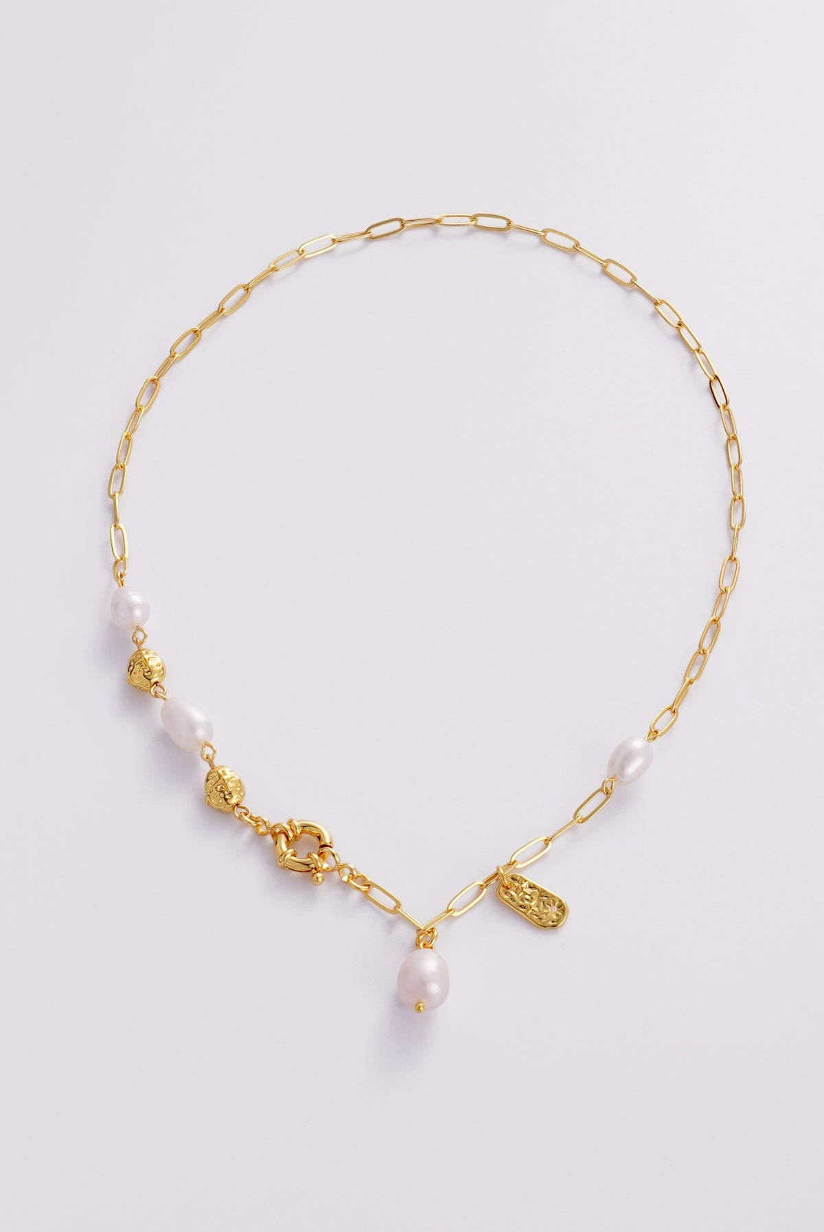 Amara Necklace & Goldie Long Drop Stack - Gold