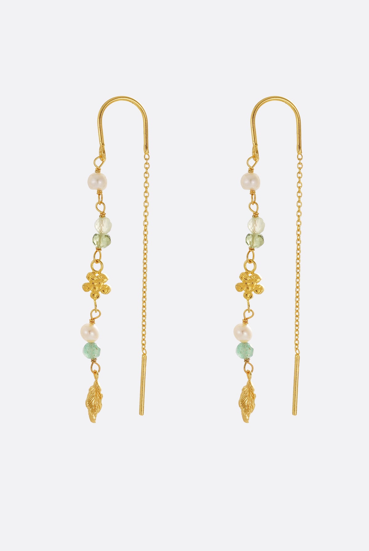 Margot Thread Earring - Green