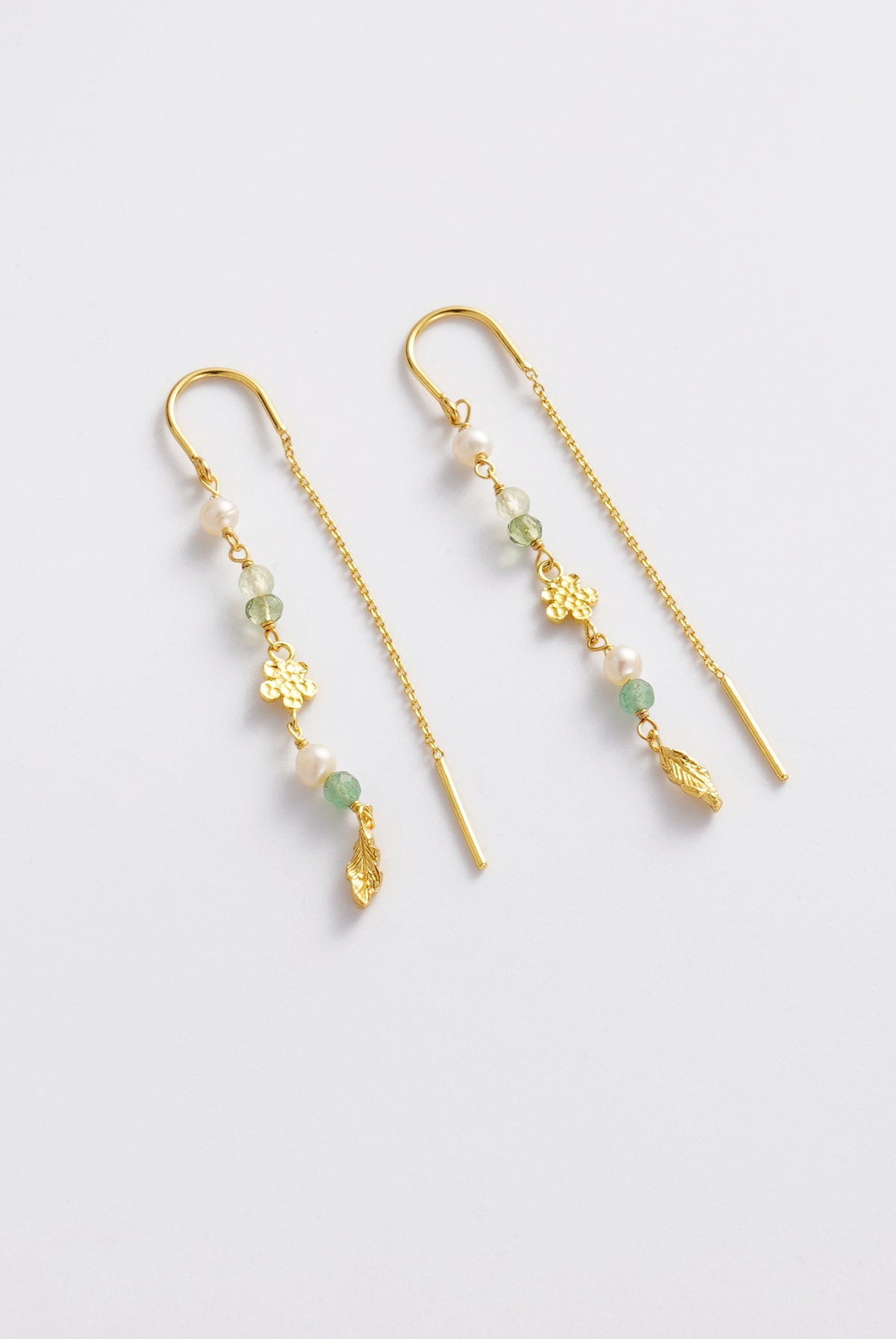 Margot Thread Earring - Green