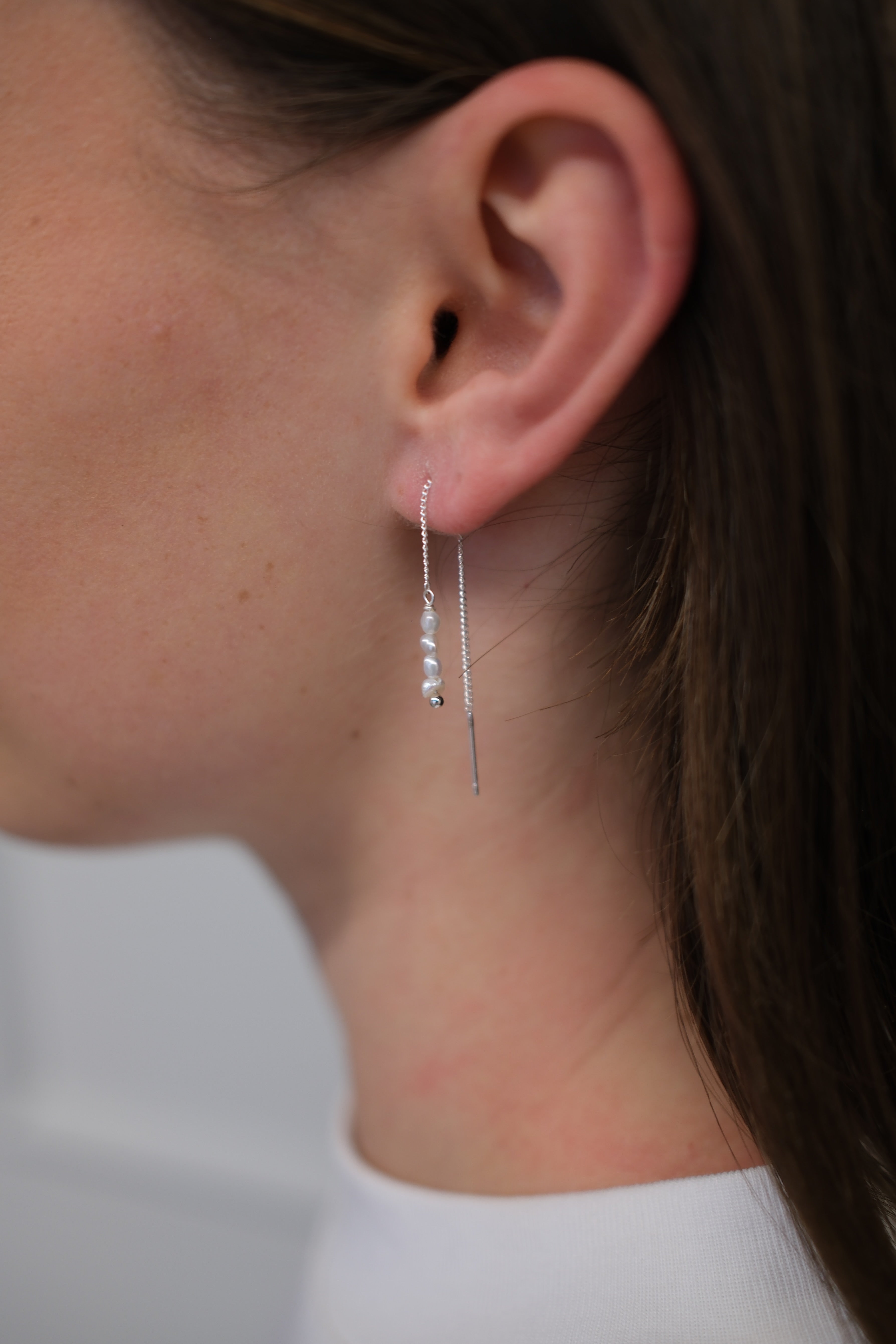 Scarlette Thread Earring - Silver