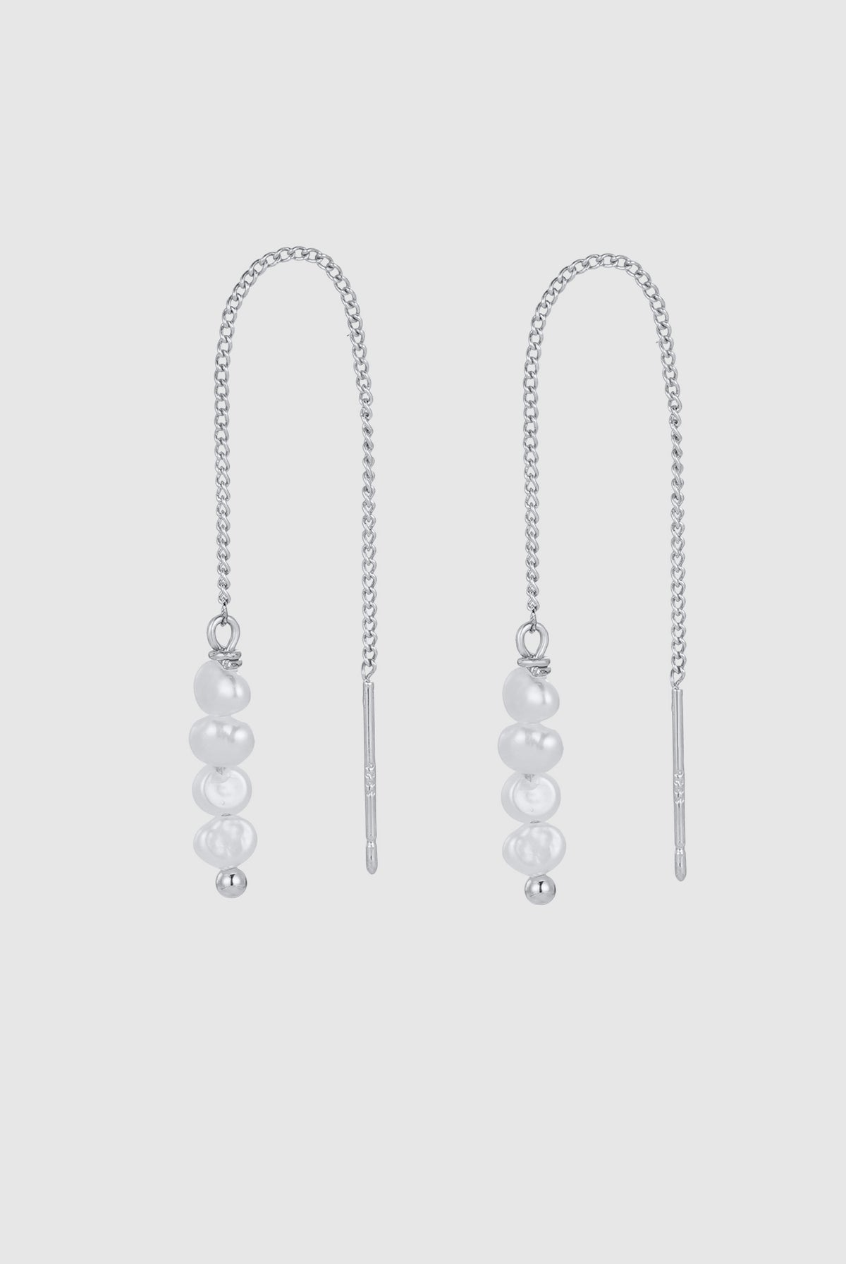 Silver Scarlette Thread Earring — Zafino Australia (1 of 3)