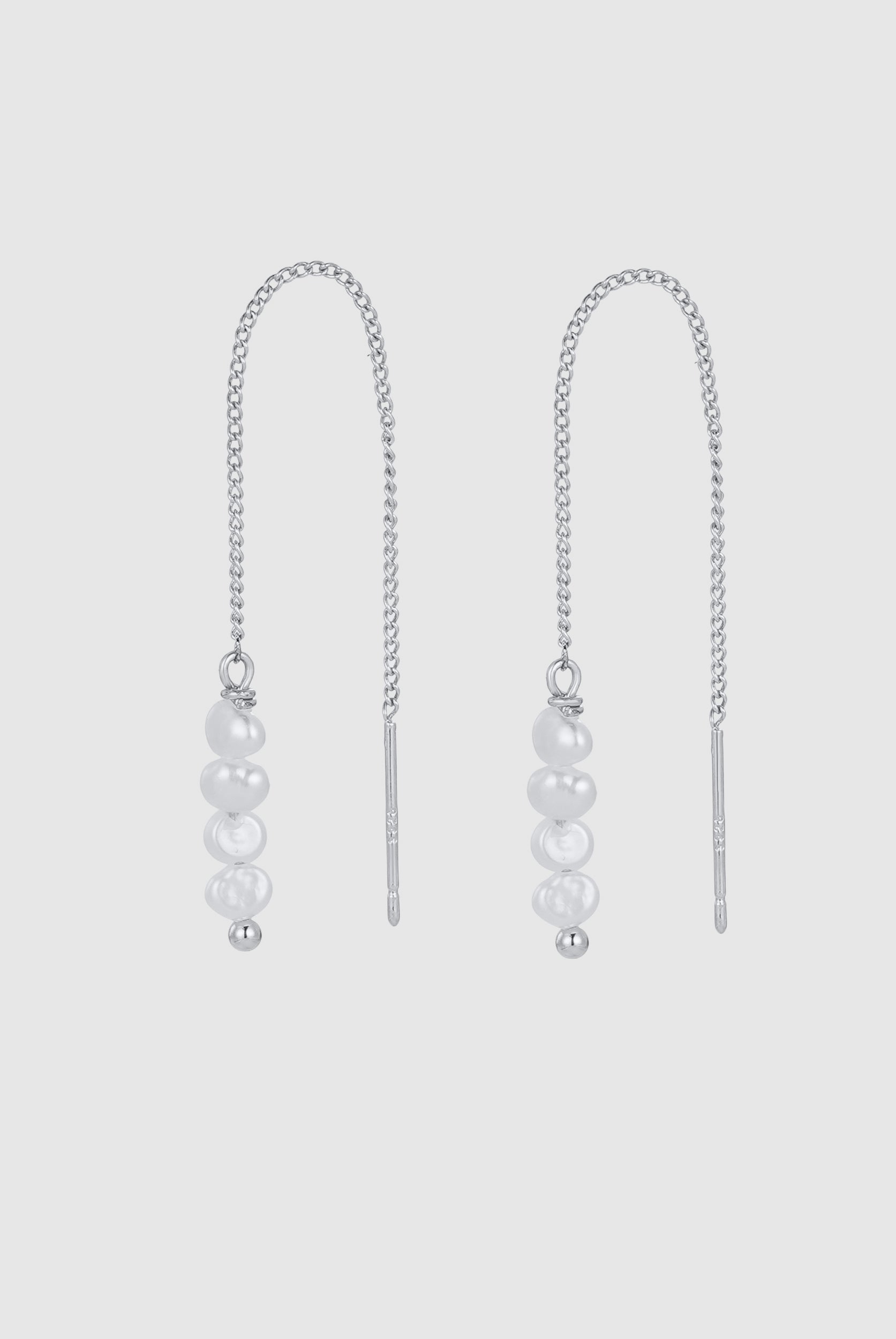 Silver Scarlette Thread Earring — Zafino Australia (1 of 3)