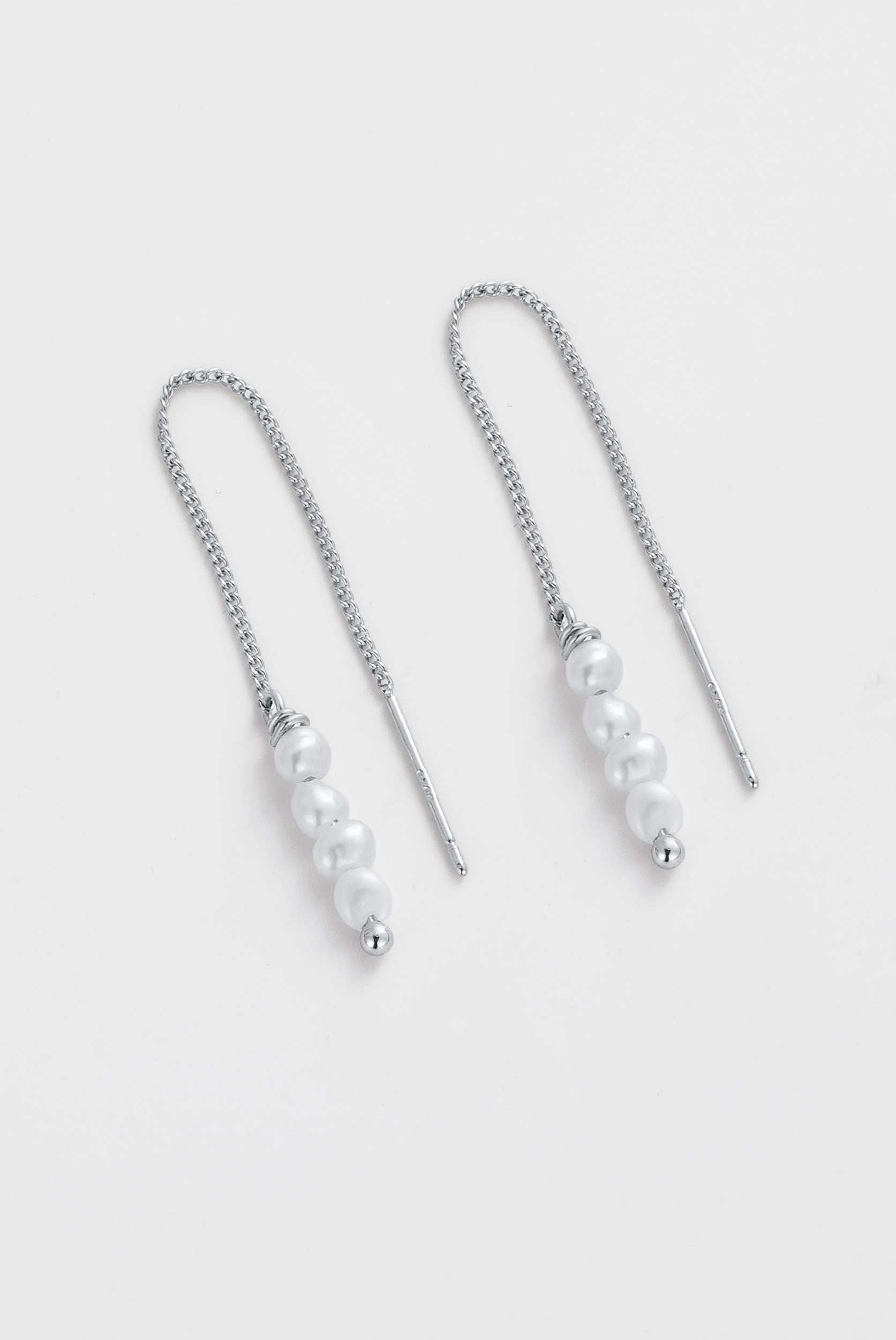 Silver Scarlette Thread Earring — Zafino Australia (2 of 3)