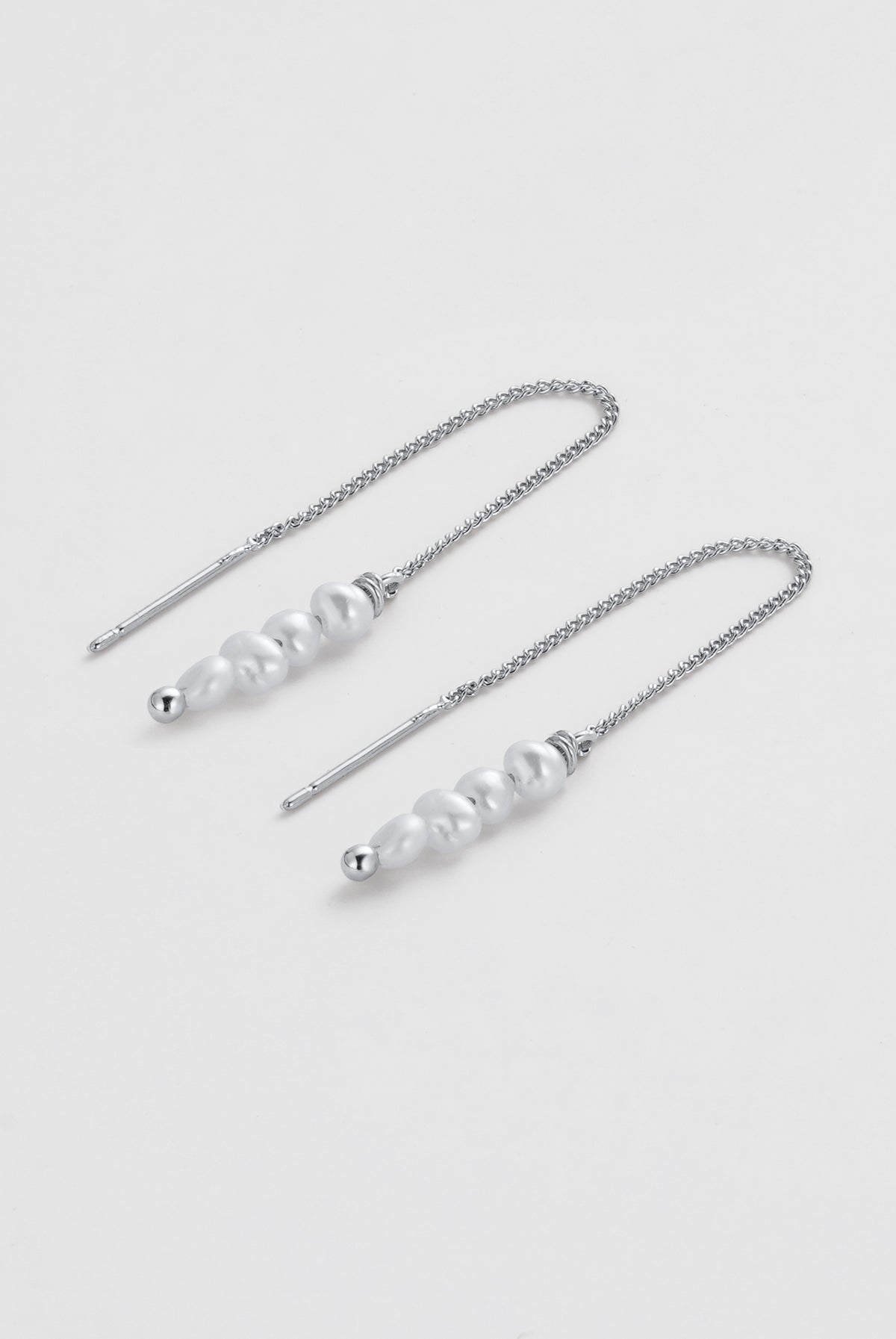 Silver Scarlette Thread Earring — Zafino Australia (3 of 3)