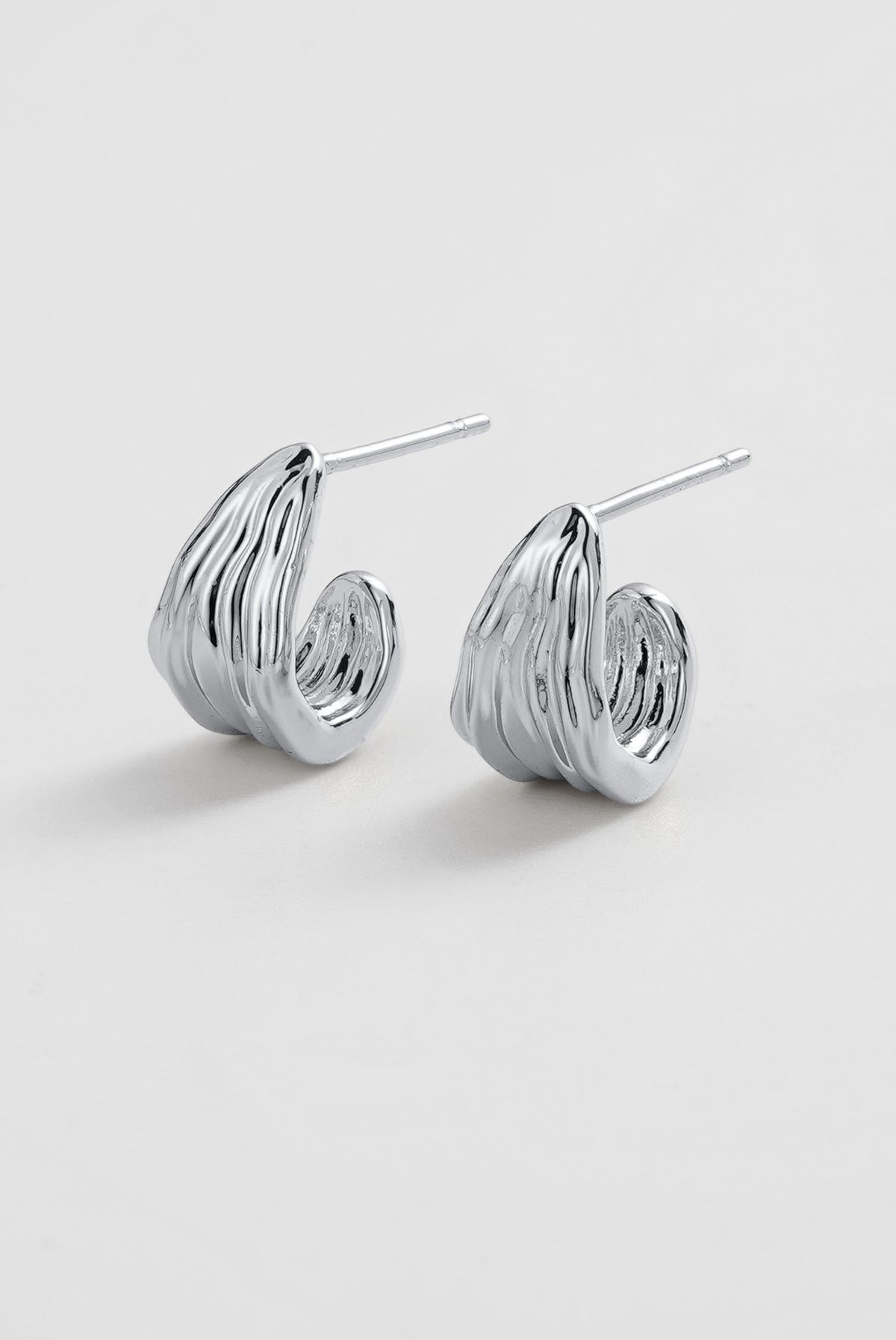 Silver Lexi Hoop Small — Zafino Australia (1 of 4)