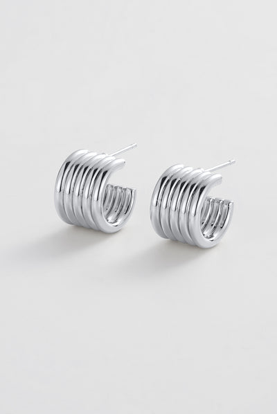 Jade Hoop - Silver
