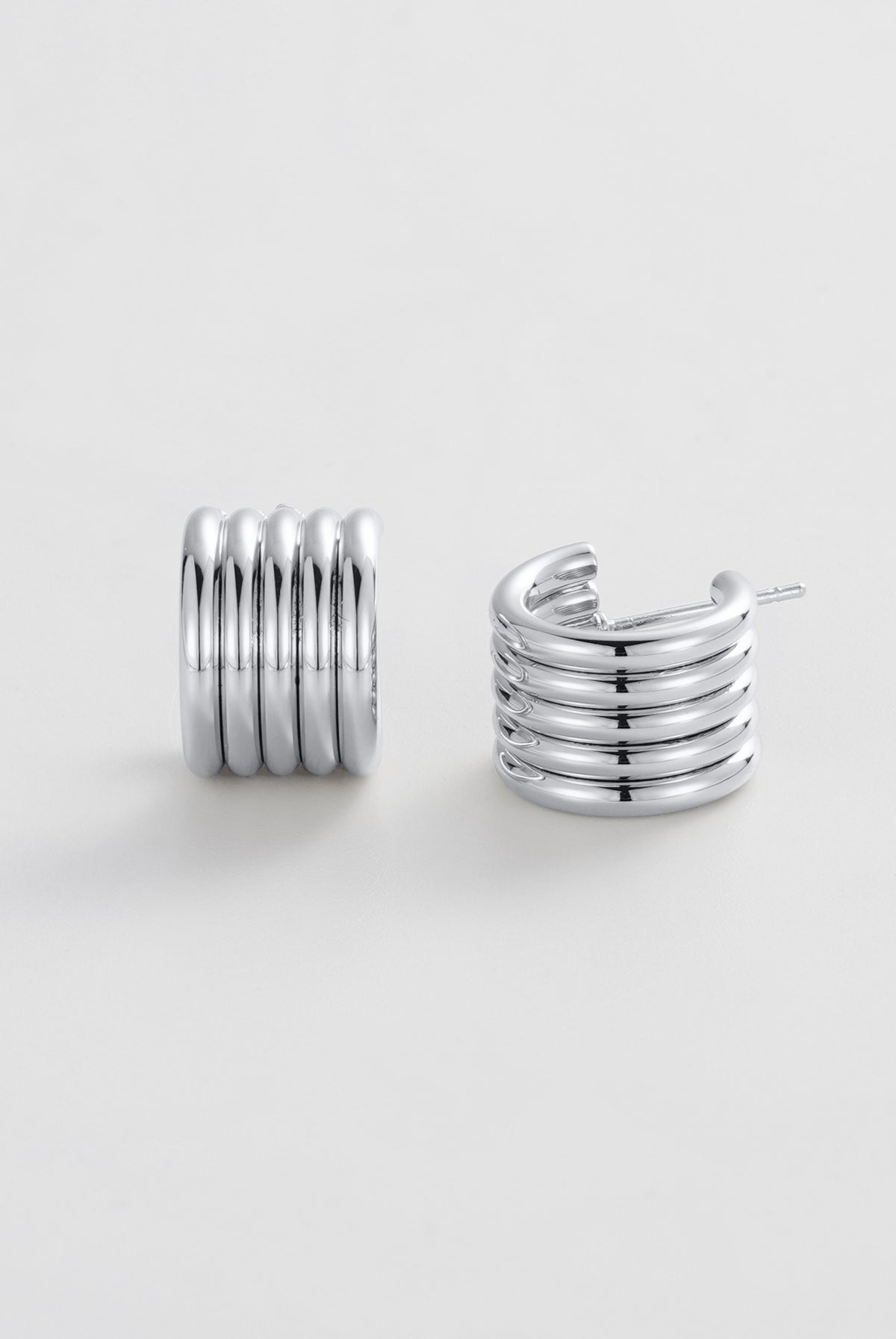 Jade Hoop - Silver