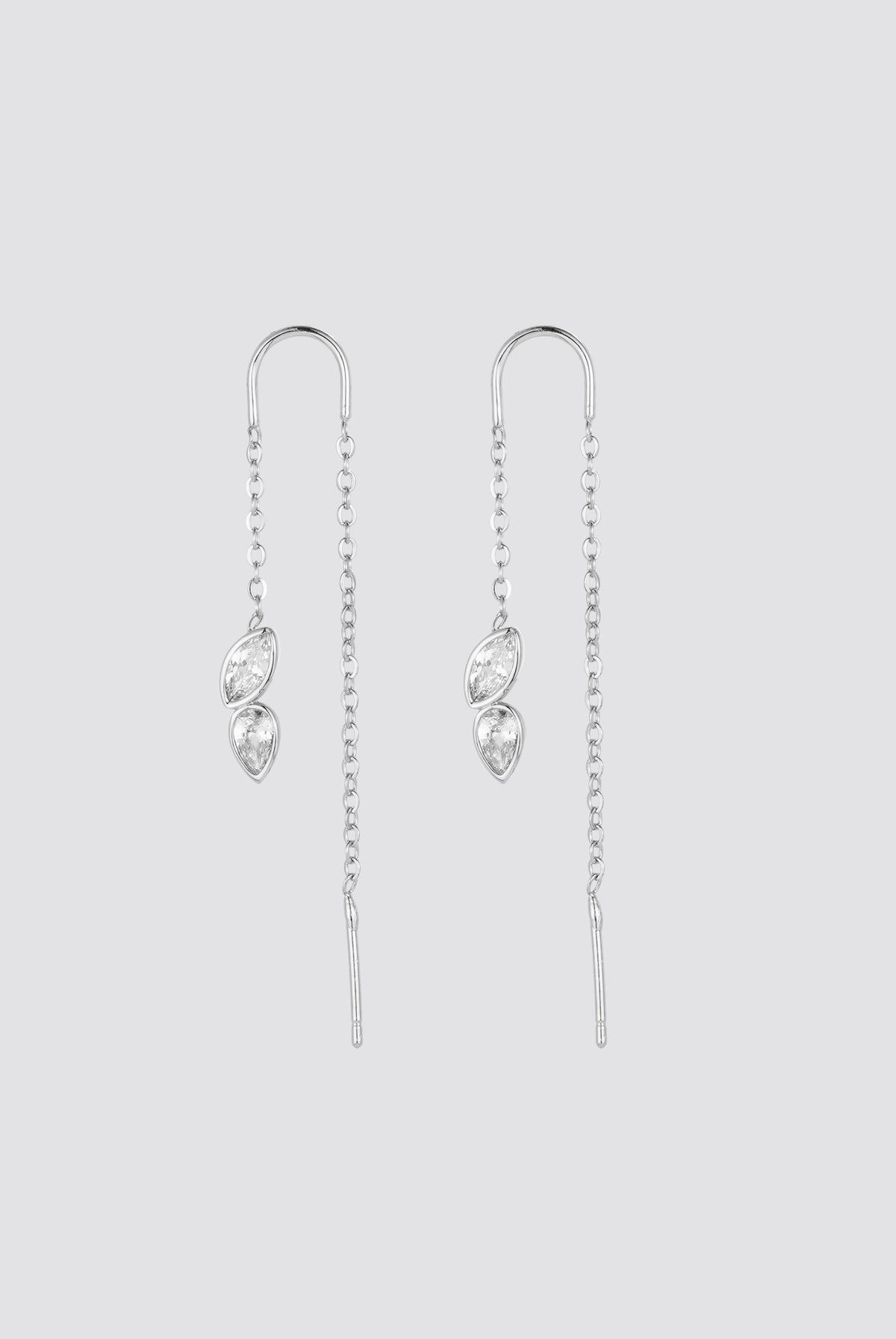 Ingrid Thread Earring - Silver
