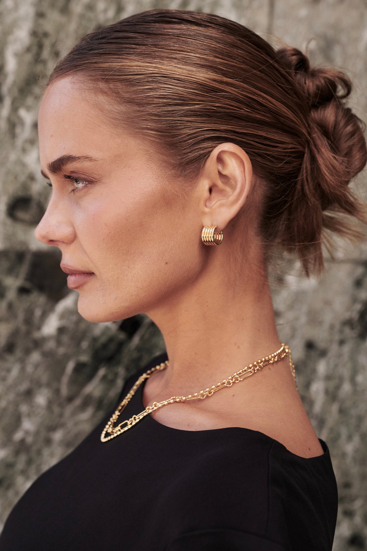 Jade Hoop - Silver