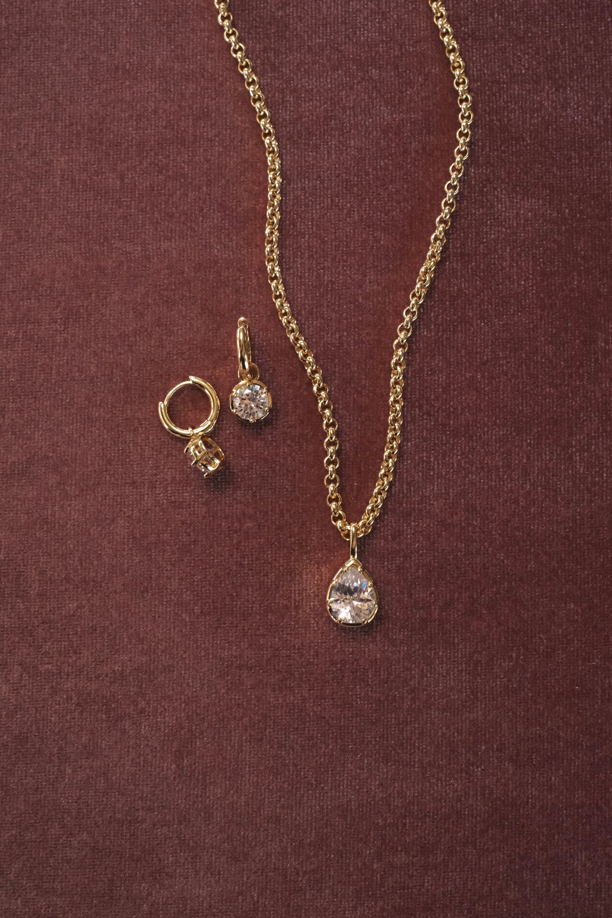 Esther Necklace & Serena Earrings - Gold