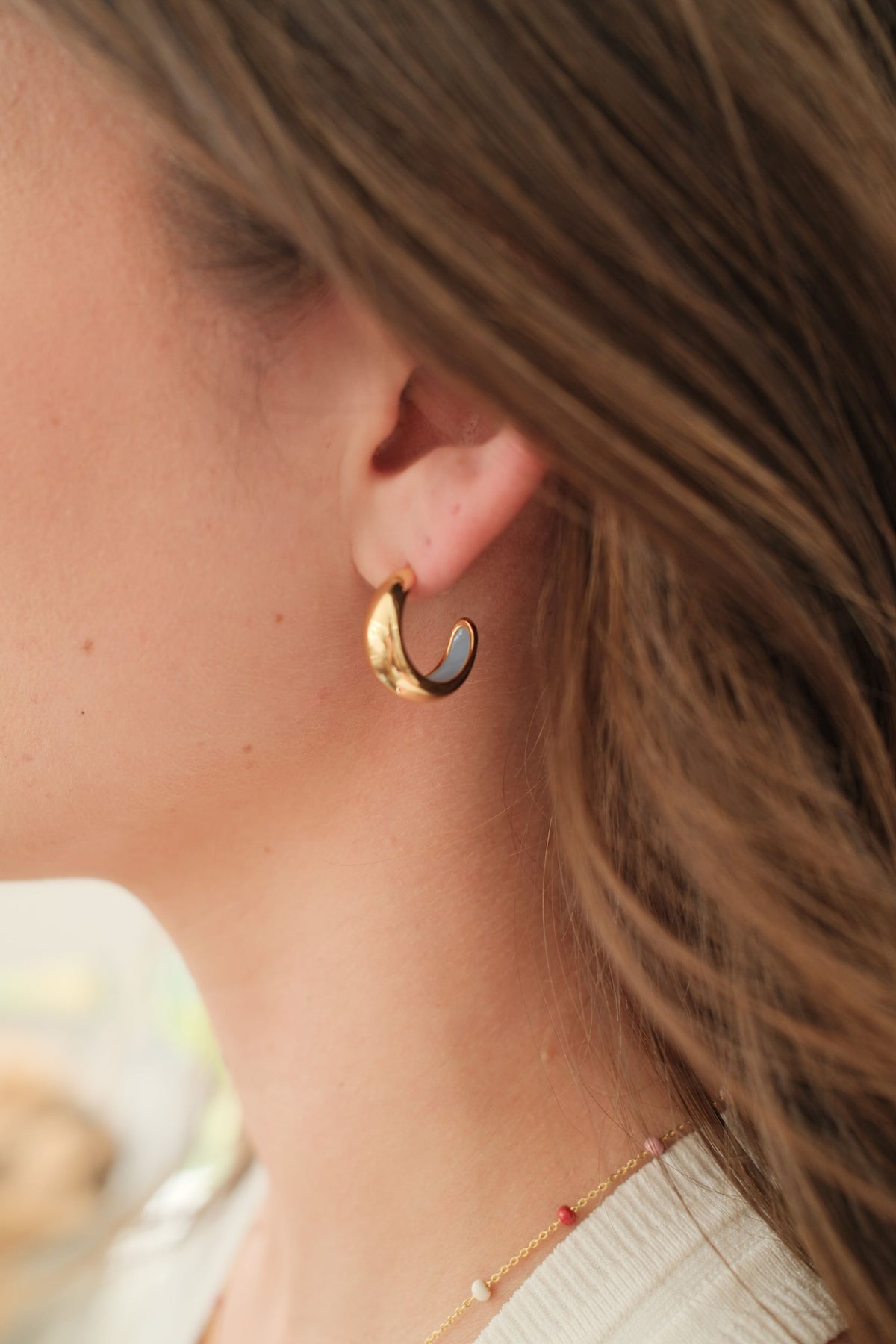 Gold Mindi Hoop - Blue/Gold — Zafino Australia (2 of 4)