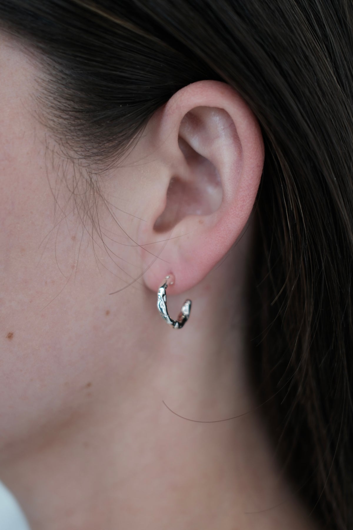 Alessia Hoop Small - Silver