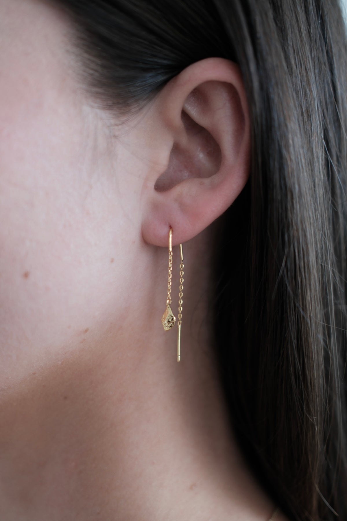 Eden Thread Earring - Gold